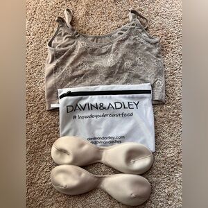 Davin and Adley Amelia Pumping and Nursing Crop Cami with Nursing Pad Liners